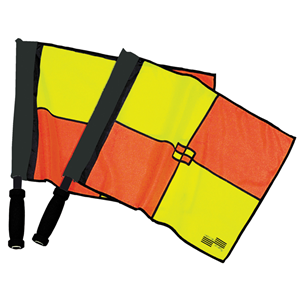Official Sports Pro Swivel Referee Flag Set - Yellow/Orange Image